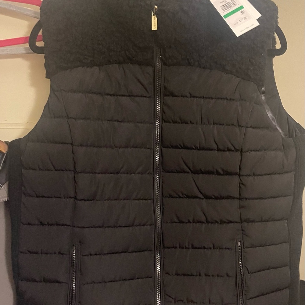 Womens Calvin Klein black vest size large